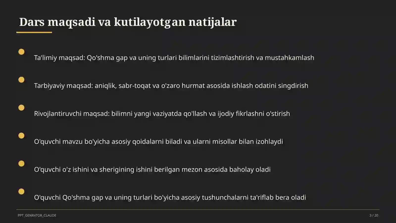 Qo'shma gap va uning turlari (9-sinf) 3