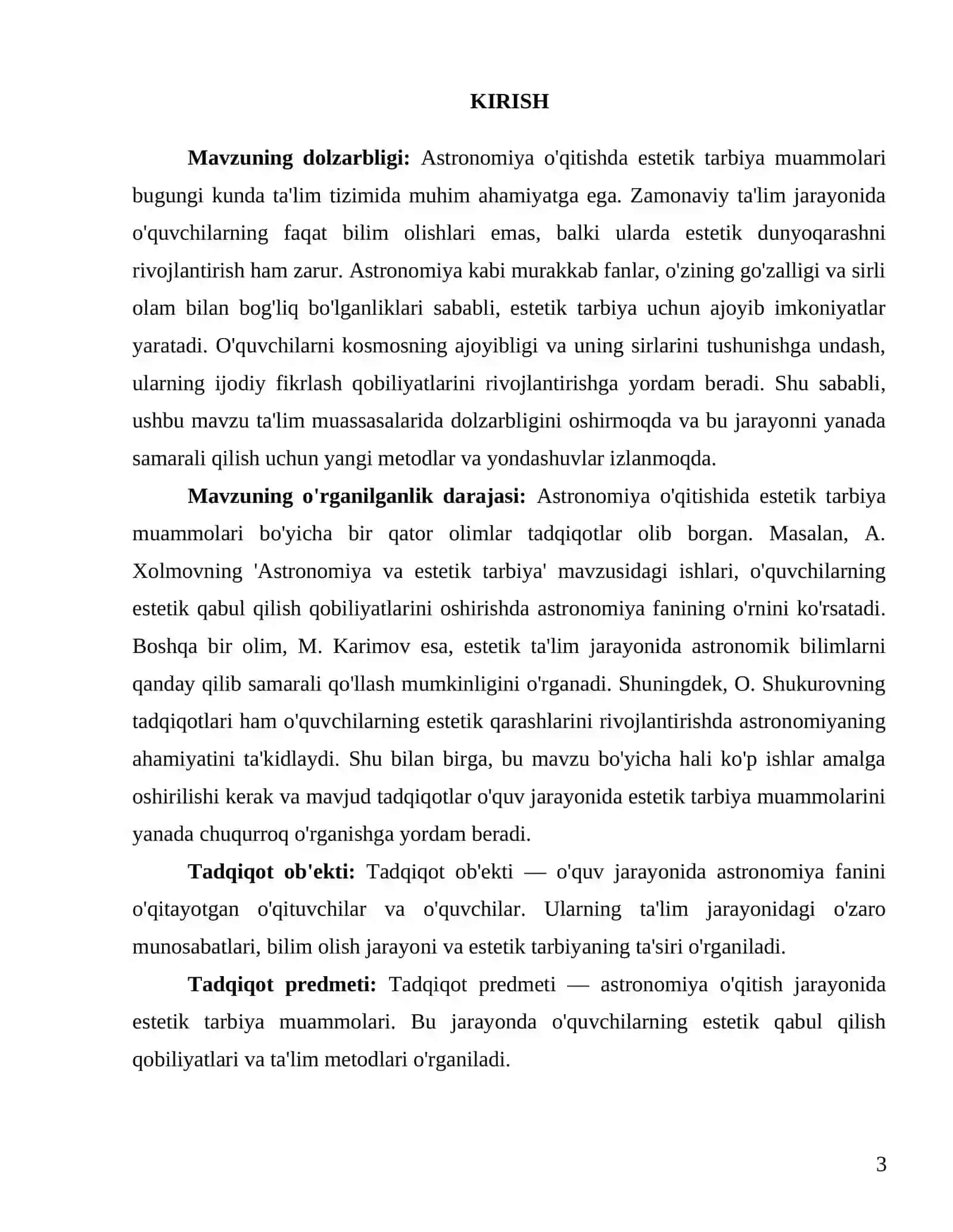 Astronomiya o‘qitishda estetik tarbiya muammolari 3