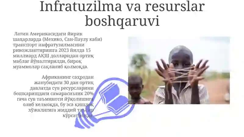 Osiyo, Afrika va Lotin Amerikasining ijtimoiy-iqtisodiy rivojoanishining asosiy yo’nalishlari 3