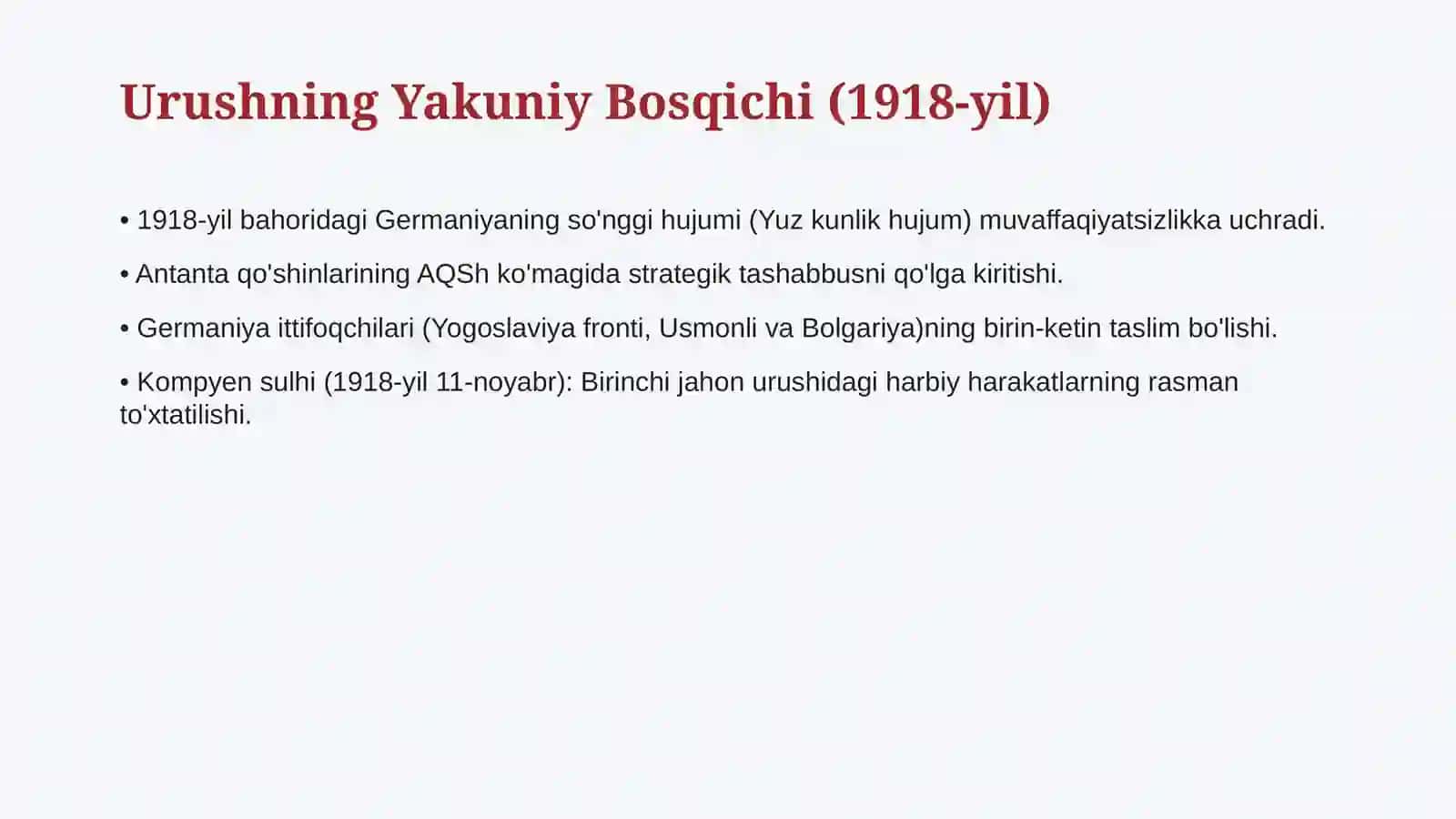 BIRINCHI JAHON URUSHINING YAKUNLARIVA UNING JAHON SIYOSIY XARITASIGA TA'SIRI 3