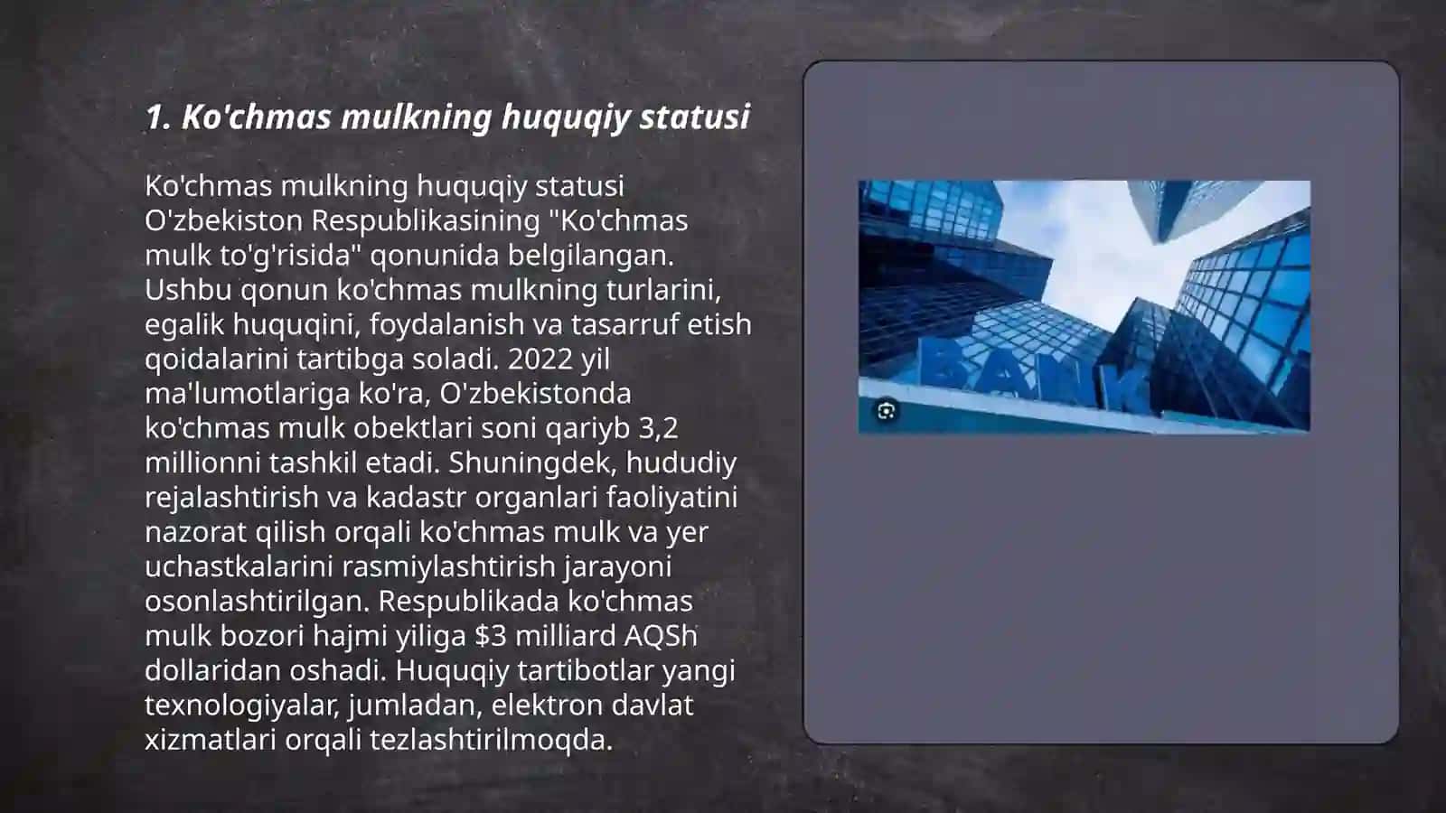 Ko'chmas mulk ekspertizasi va kadastri asoslari 3