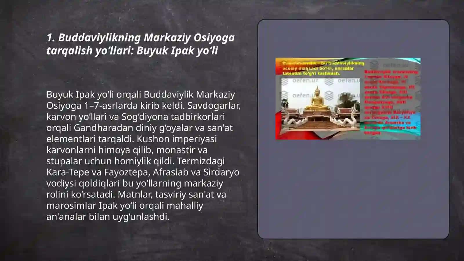 Buddaviylikning Markaziy Osiyoga kirib kelishi 3