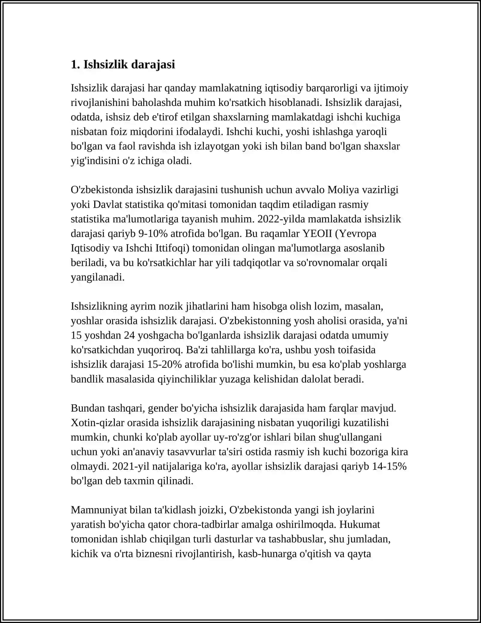MAKROIQTISODIY INDEKATORLARNI ISHLAB CHIQARISH 3