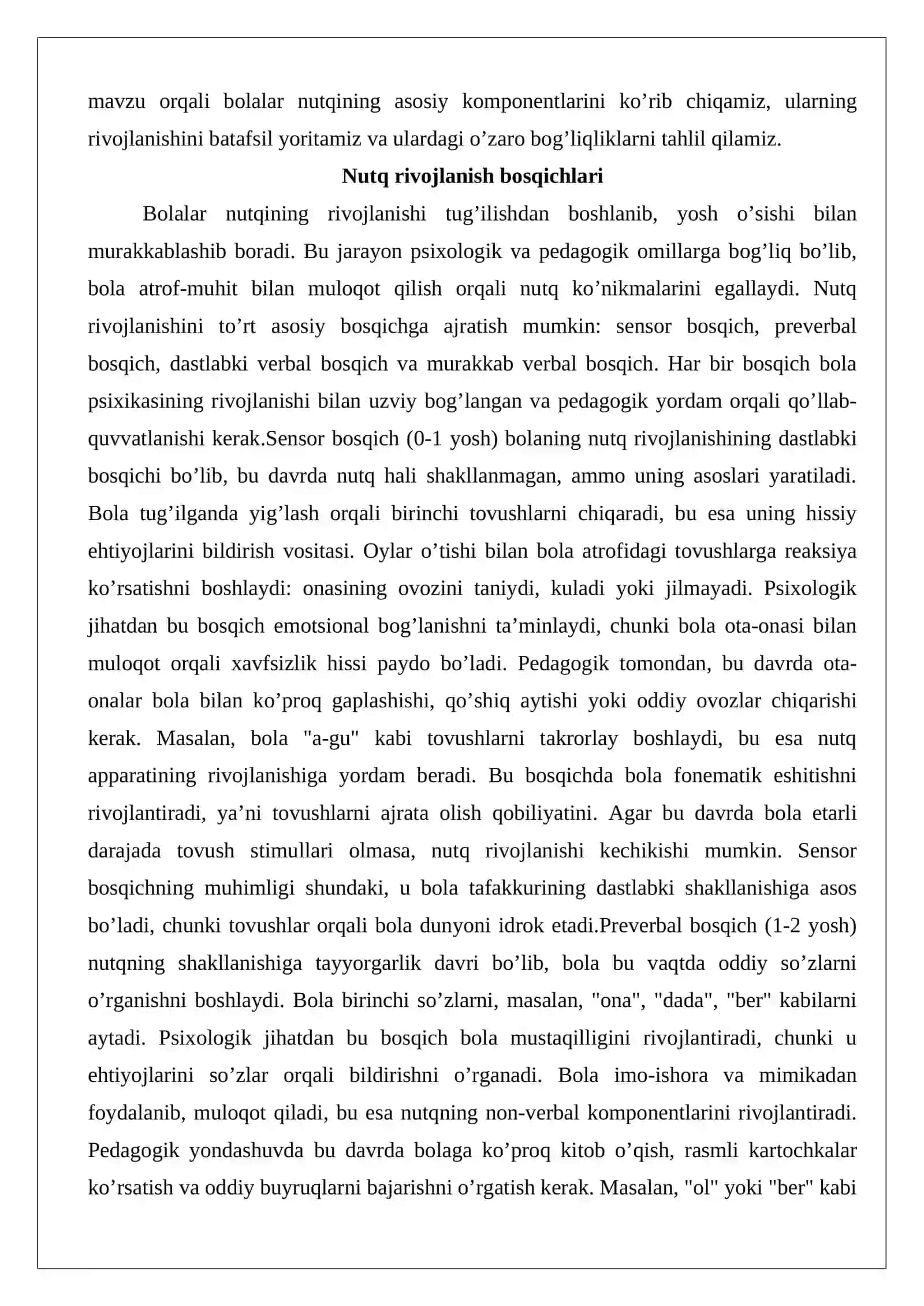 Bolalar Nutqini Kuzatish 3
