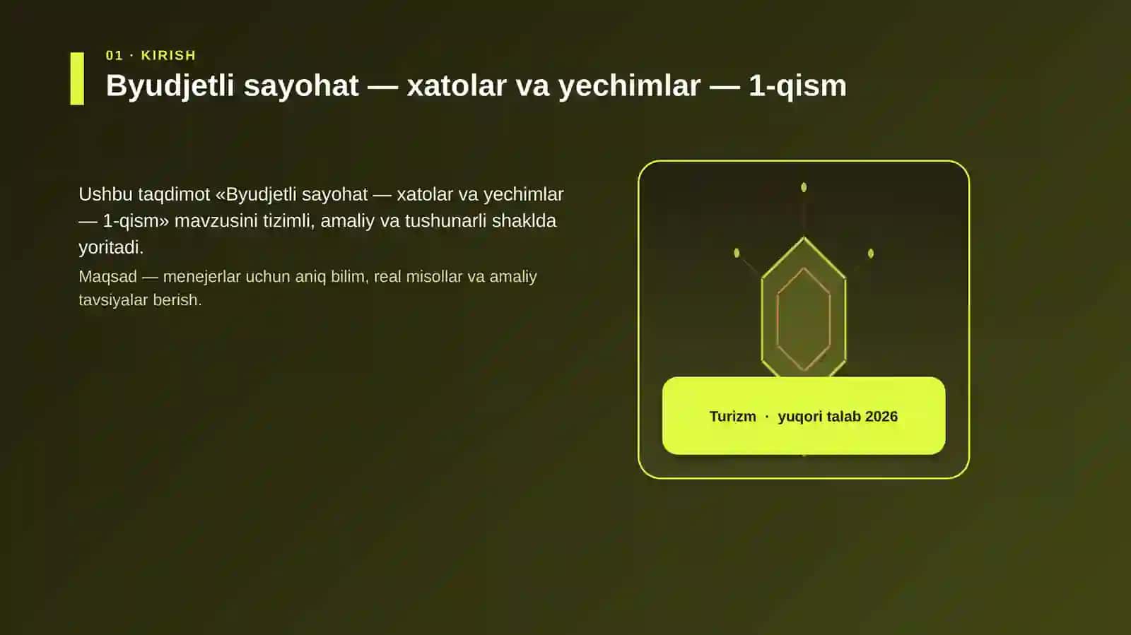 Byudjetli sayohat — xatolar va yechimlar — 1-qism 3