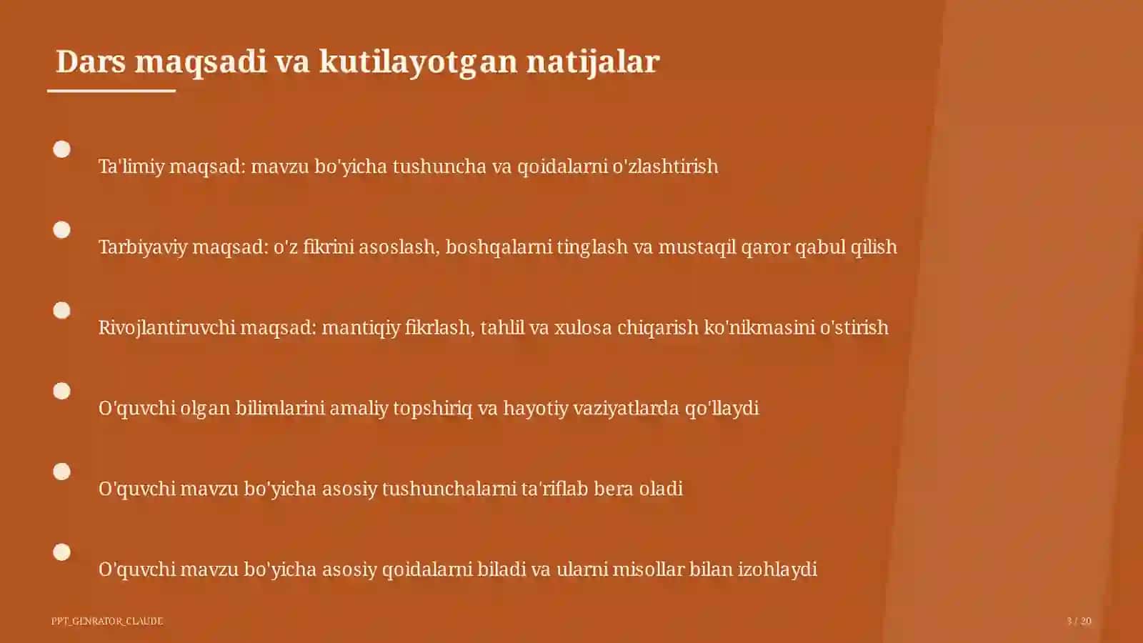 So'zning tarkibi: o'zak va qo'shimcha (3-sinf) 3