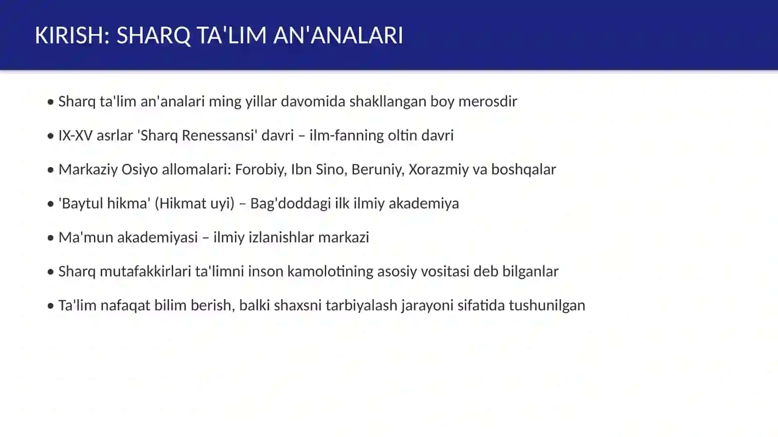 Sharq mutafakkirlarining taʼlim metodlari haqida 3