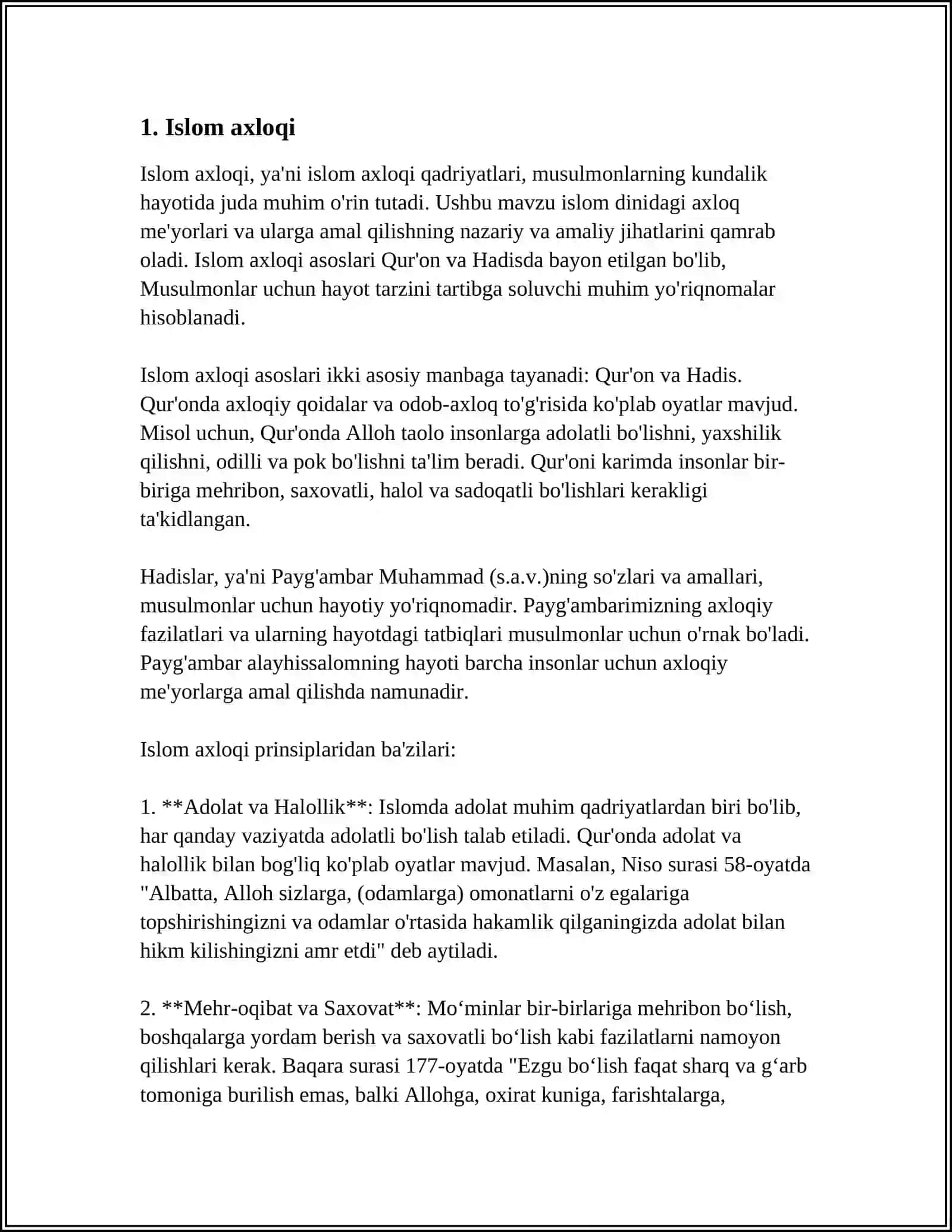 ISLOM QADRIYATLARI 3