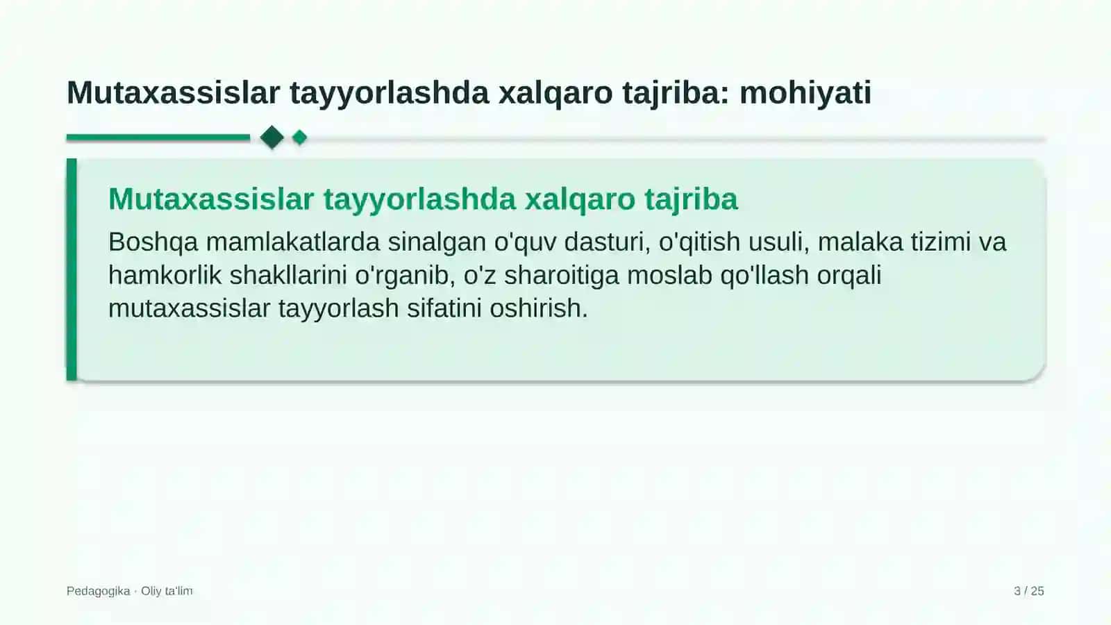 Boshlang'ich ta'limda mutaxassislar tayyorlashda xalqaro tajriba 3