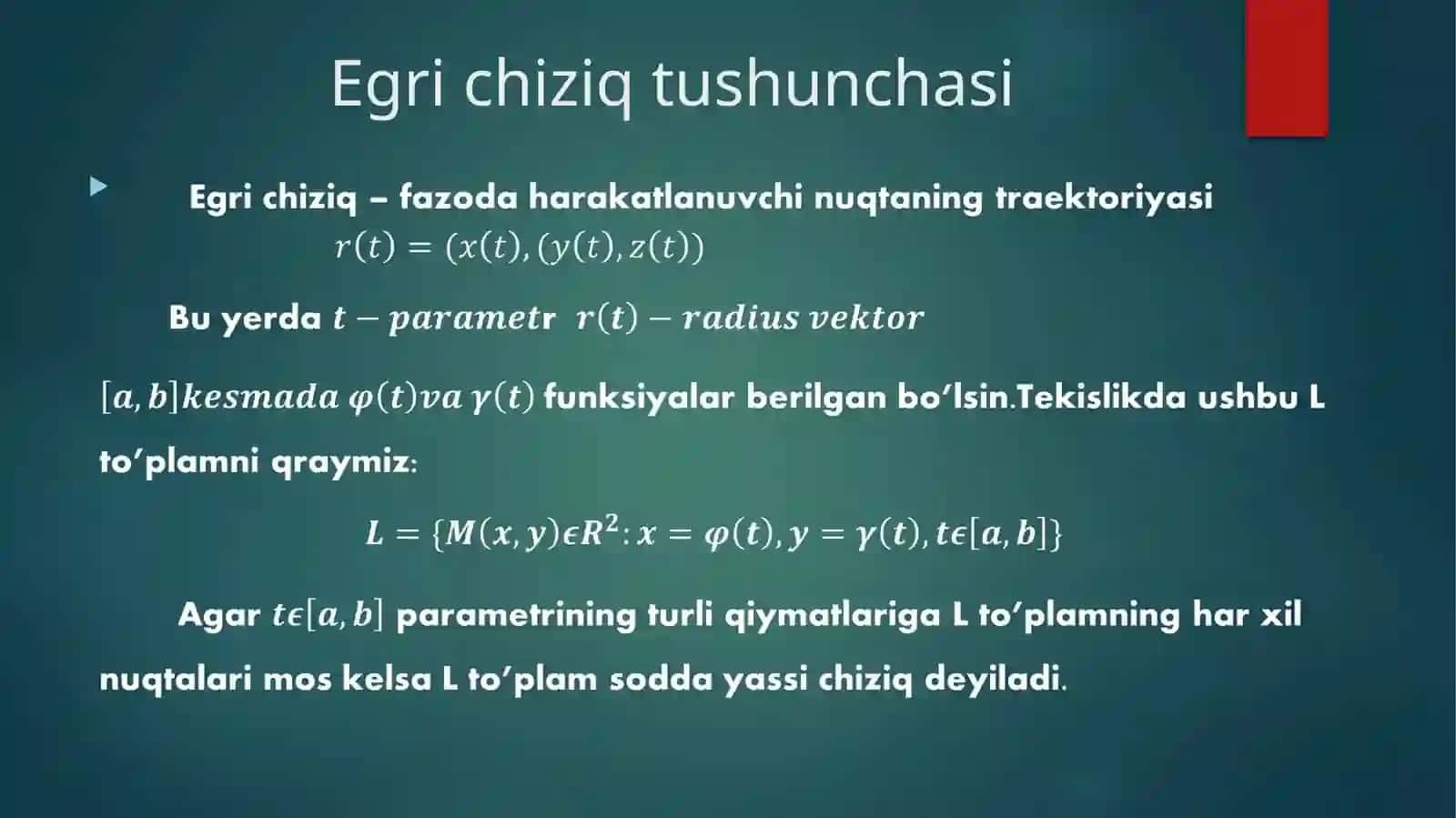 SUYAROVA RAXIMANING DIFFRENSIAL GEOMETRIYA VA TOPOLOGIYA FANIDAN TAYYORLAGAN MUSTAQIL ISHISI 3