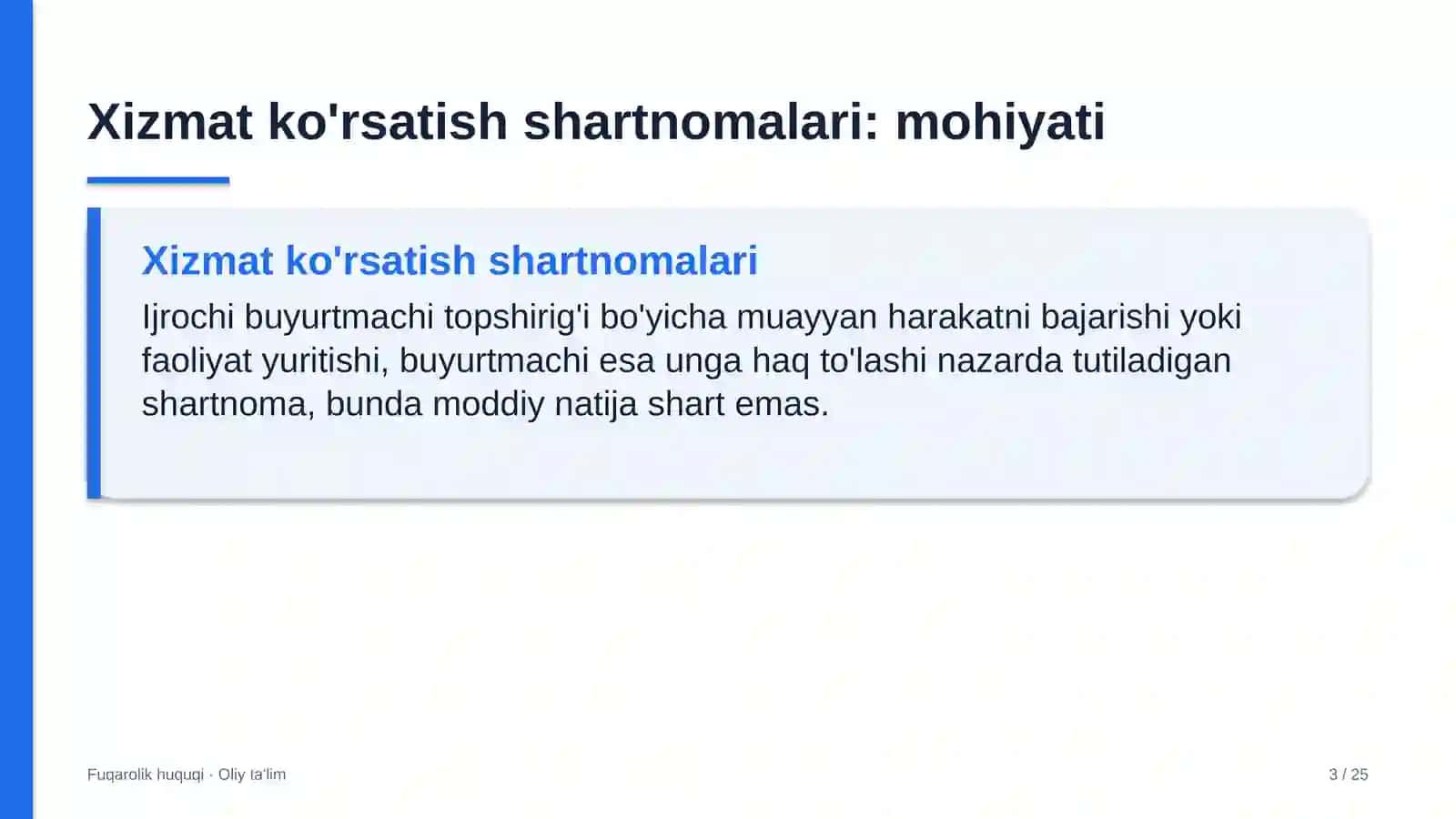 dasturiy mahsulot kompaniyalarida xizmat ko'rsatish shartnomalari 7302 3