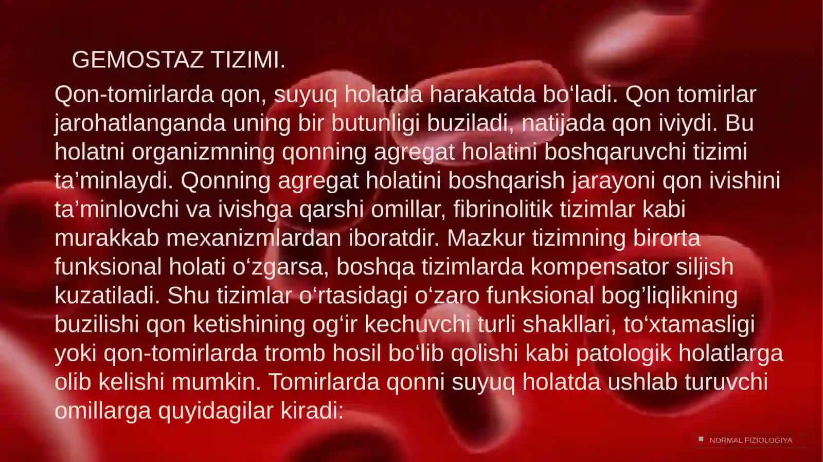 GEMOSTAZ TIZIMI 3
