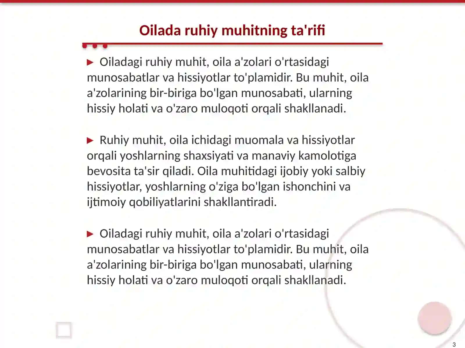Oiladagi ruhiy muhitning yoshlarning manaviy kamolotiga ta'siri 3