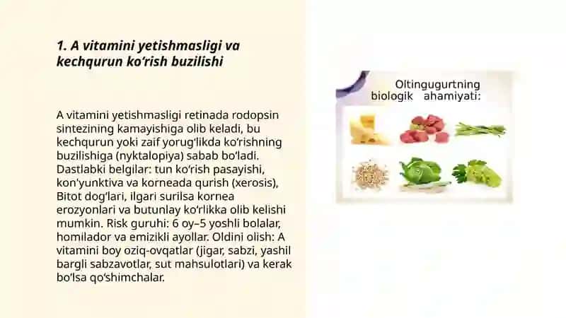 A vitamini yetishmasligi 3