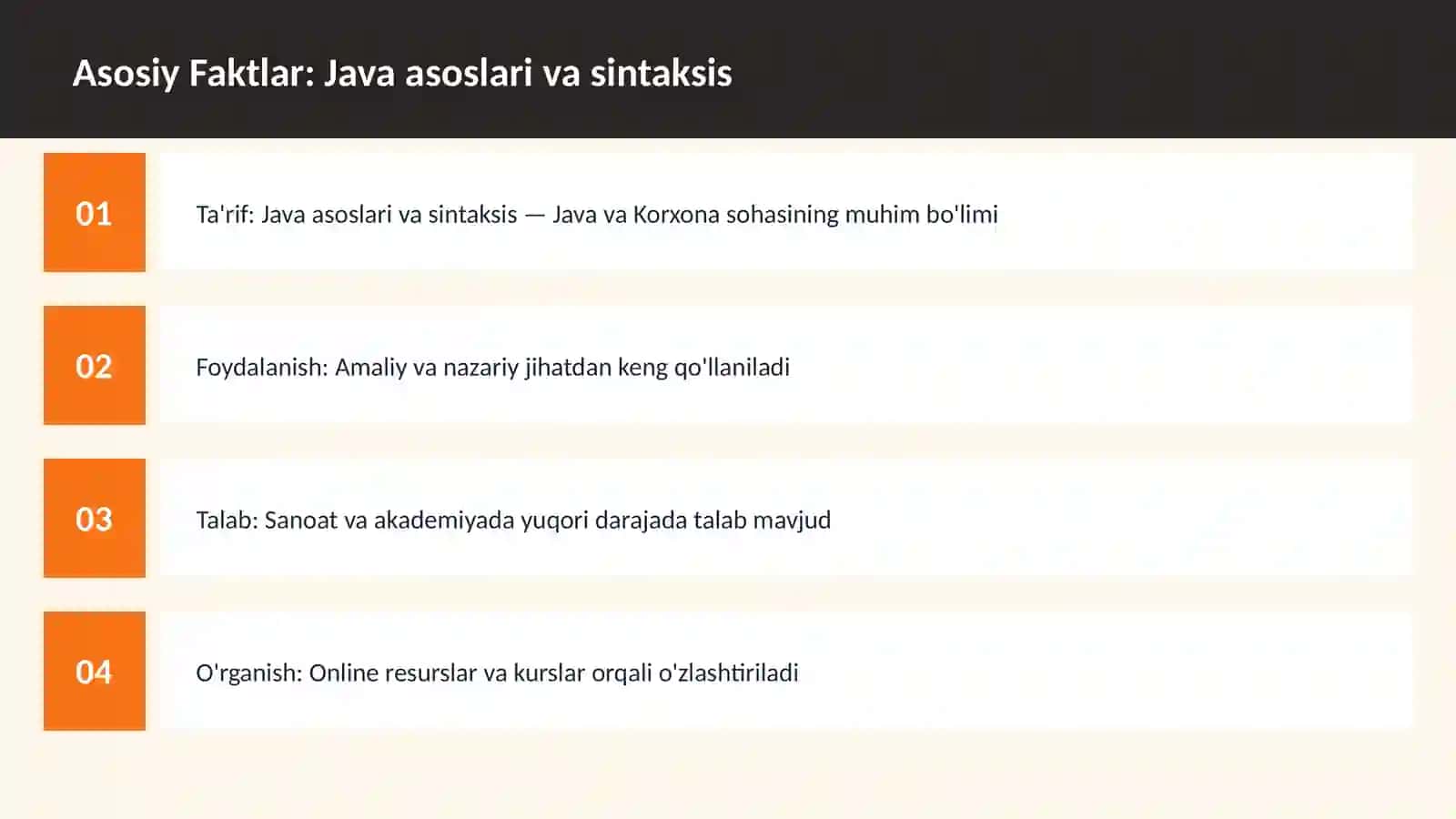 Java asoslari va sintaksis 3