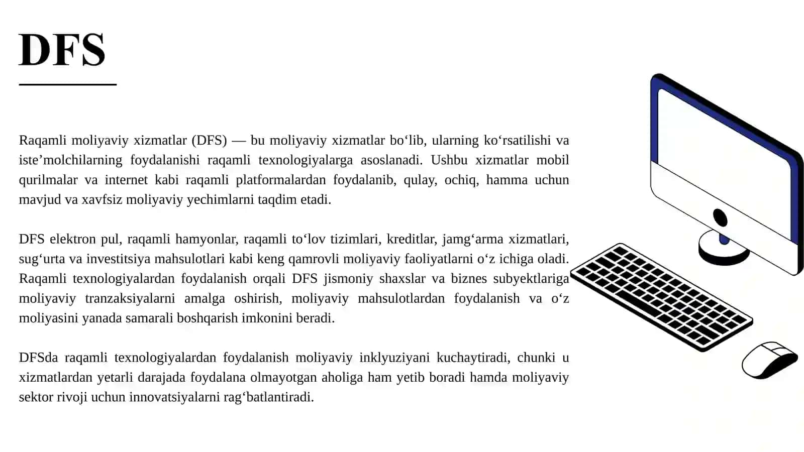 Raqamli moliyaviy xizmatlar (DFS) 3