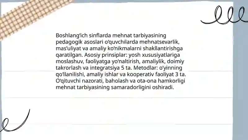 Mehnat Tarbiyasi 3