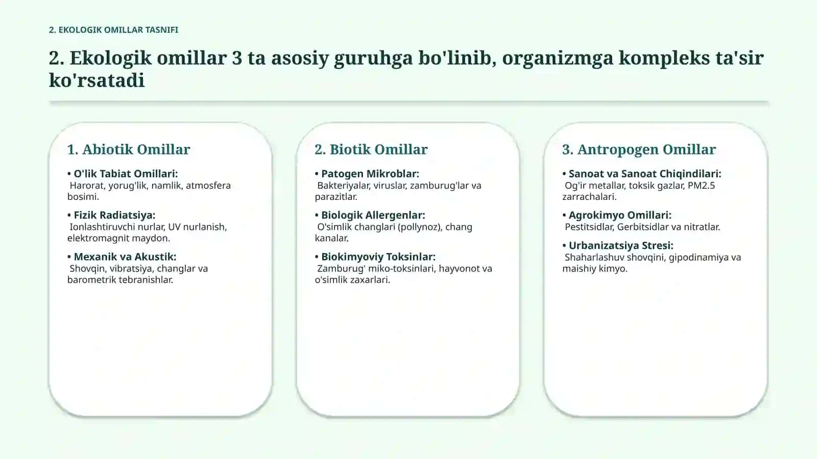 Tashqi muhit omillari bilan belgilanuvchi xastaliklar — 15 slayd 3