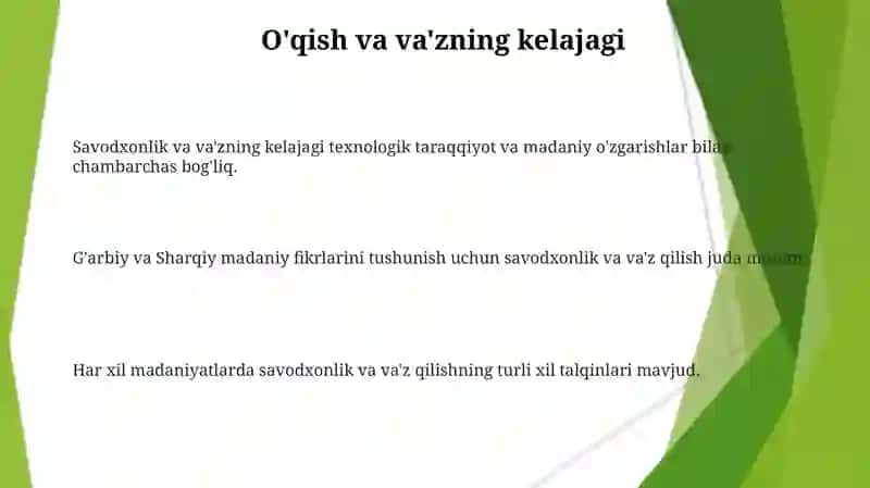 Savodxonlik va va'z 3