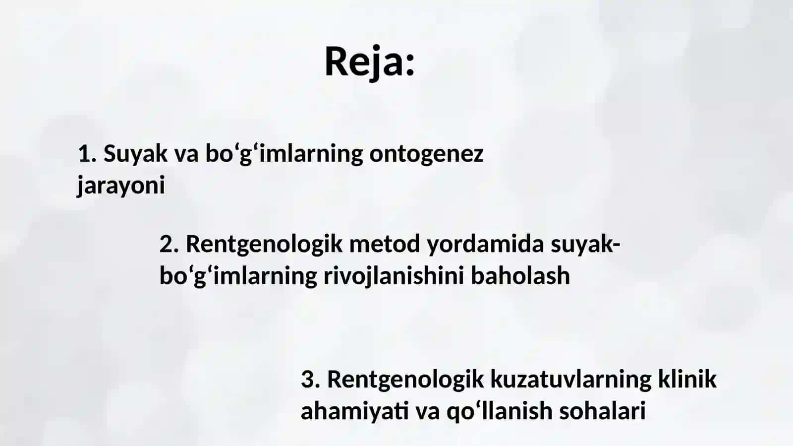 Suyak va bo‘g‘imlarning ontogenezi 3