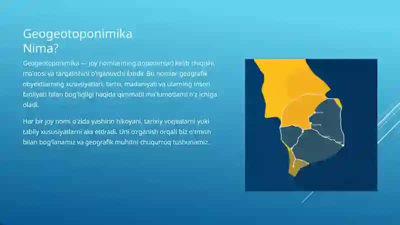 Geogeotoponimik Ma'lumotlar Maktab 3