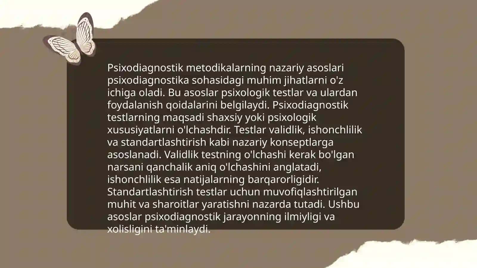 Psixodiagnostik metodikalarning psixometrik asoslari Topshiriq miqdorining xususiyatlari 3