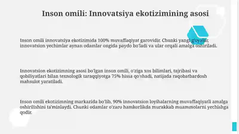 Inson omili: Innovatsiya iqtisodiyotda inson omilini aktivlashtirish 3