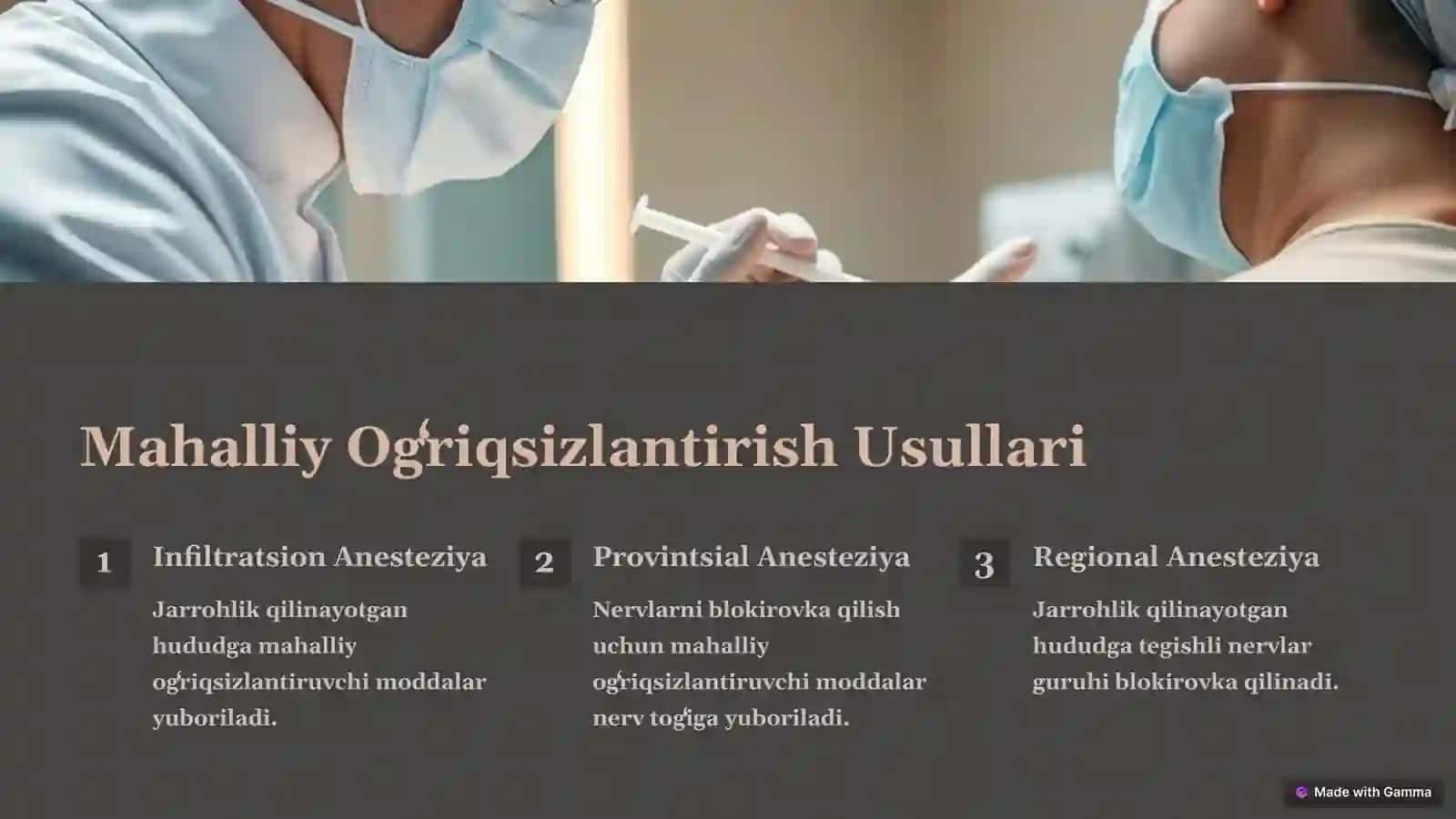 Umumiy Ogʻriqsizlantirishning Yangi Usullari 3