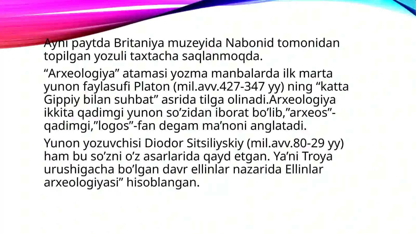 Arxeologiya fan sifatida 3