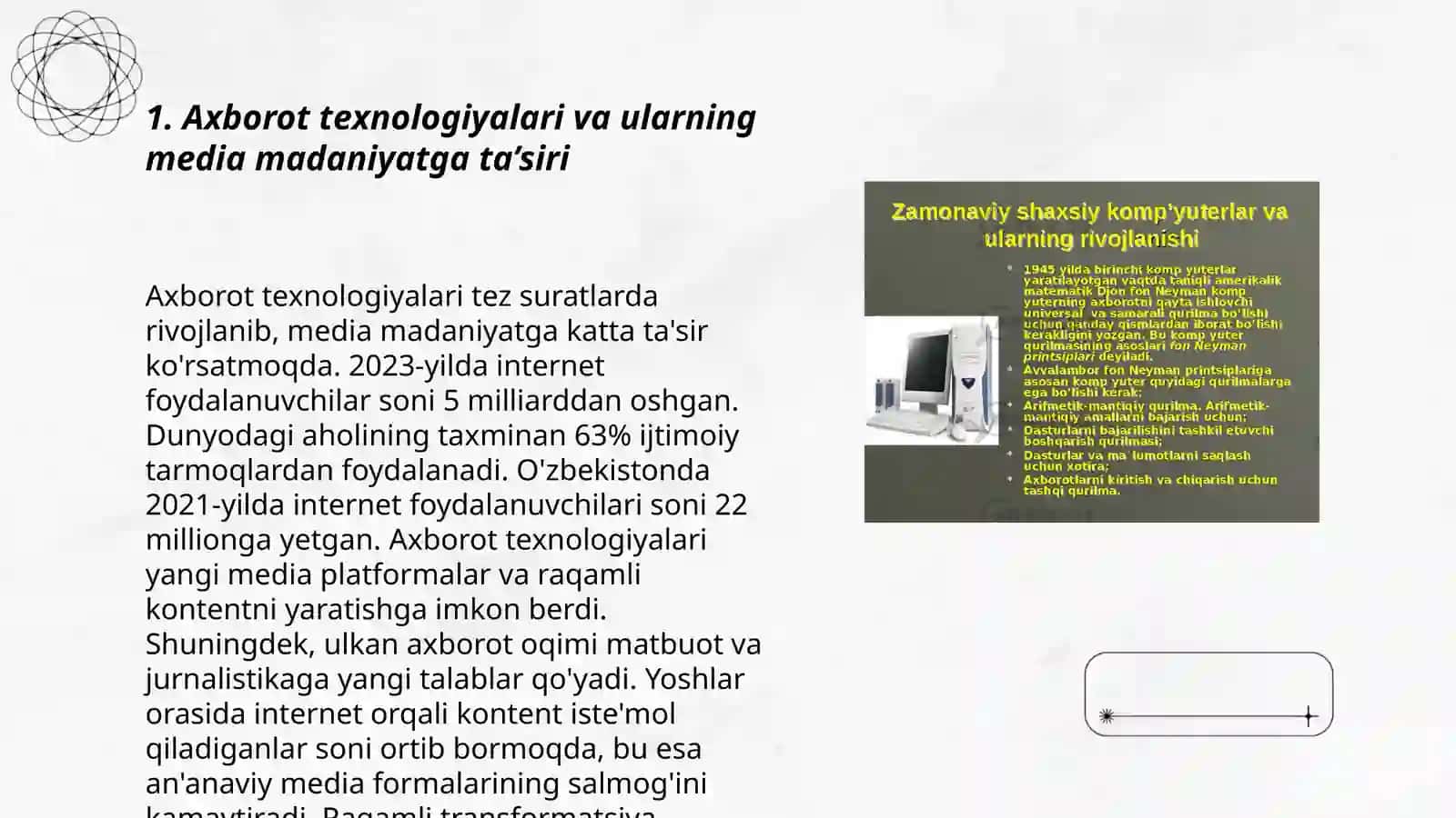 Axborot texnologiyalari va ularning media madaniyatga ta’siri 3