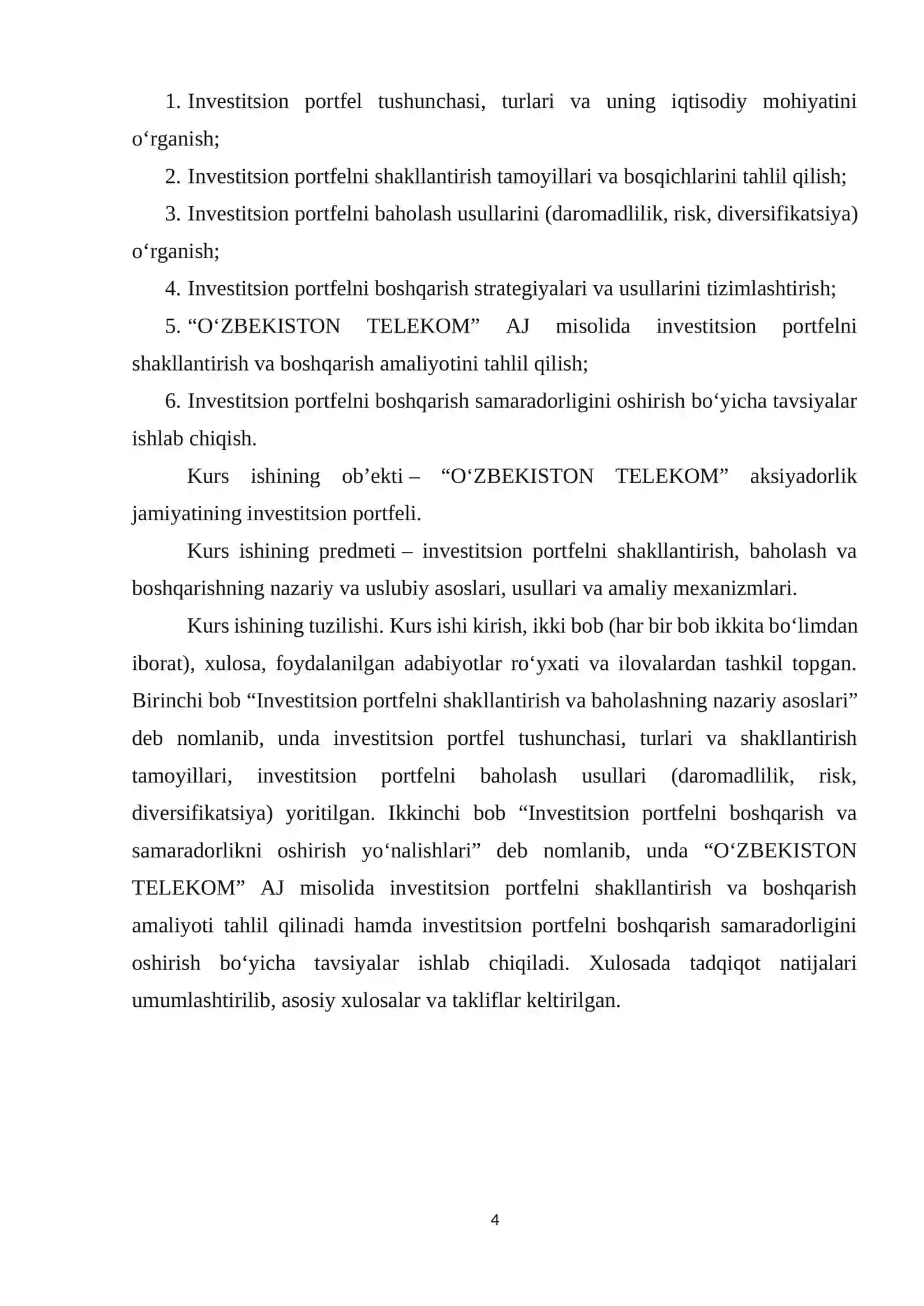 Investitsion portfelni shakllantirish va boshqarish 3