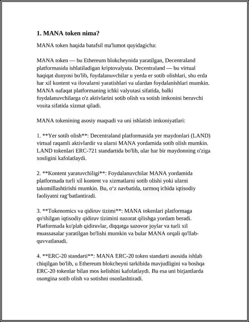 MANA token 3