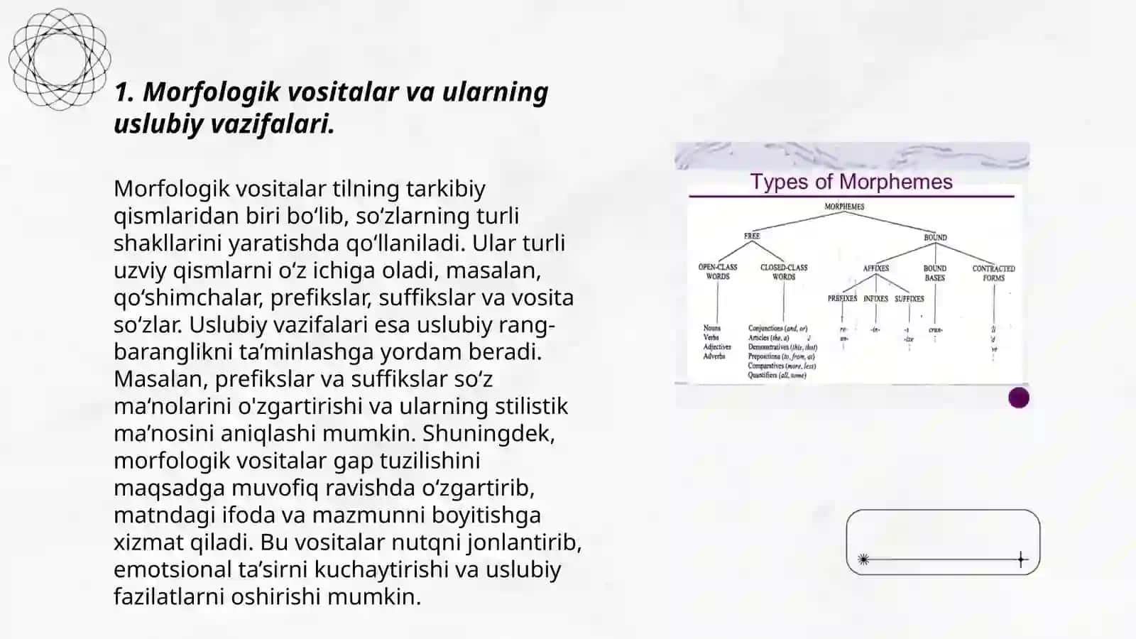 Morfologik va sintaktik vositalarning uslubiy vazifalarini oʻrganish 3