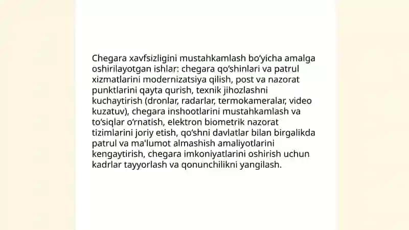 Chegara xavfsizligini mustahkamlash bo‘yicha amalga oshirilayotgan ishlar 3