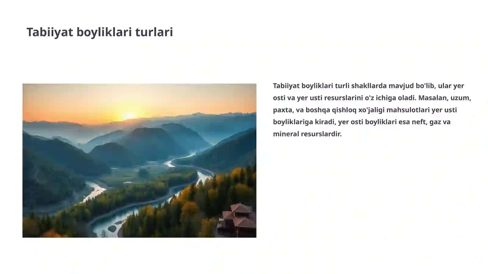 Tabiiyat boyliklari falsafasi 3