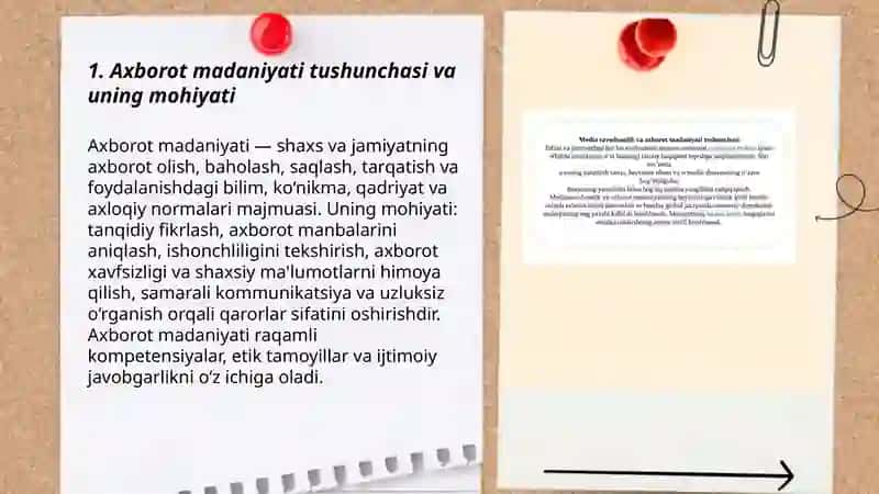 Axborot madaniyati tushunchasi mazmun mohiyati 3