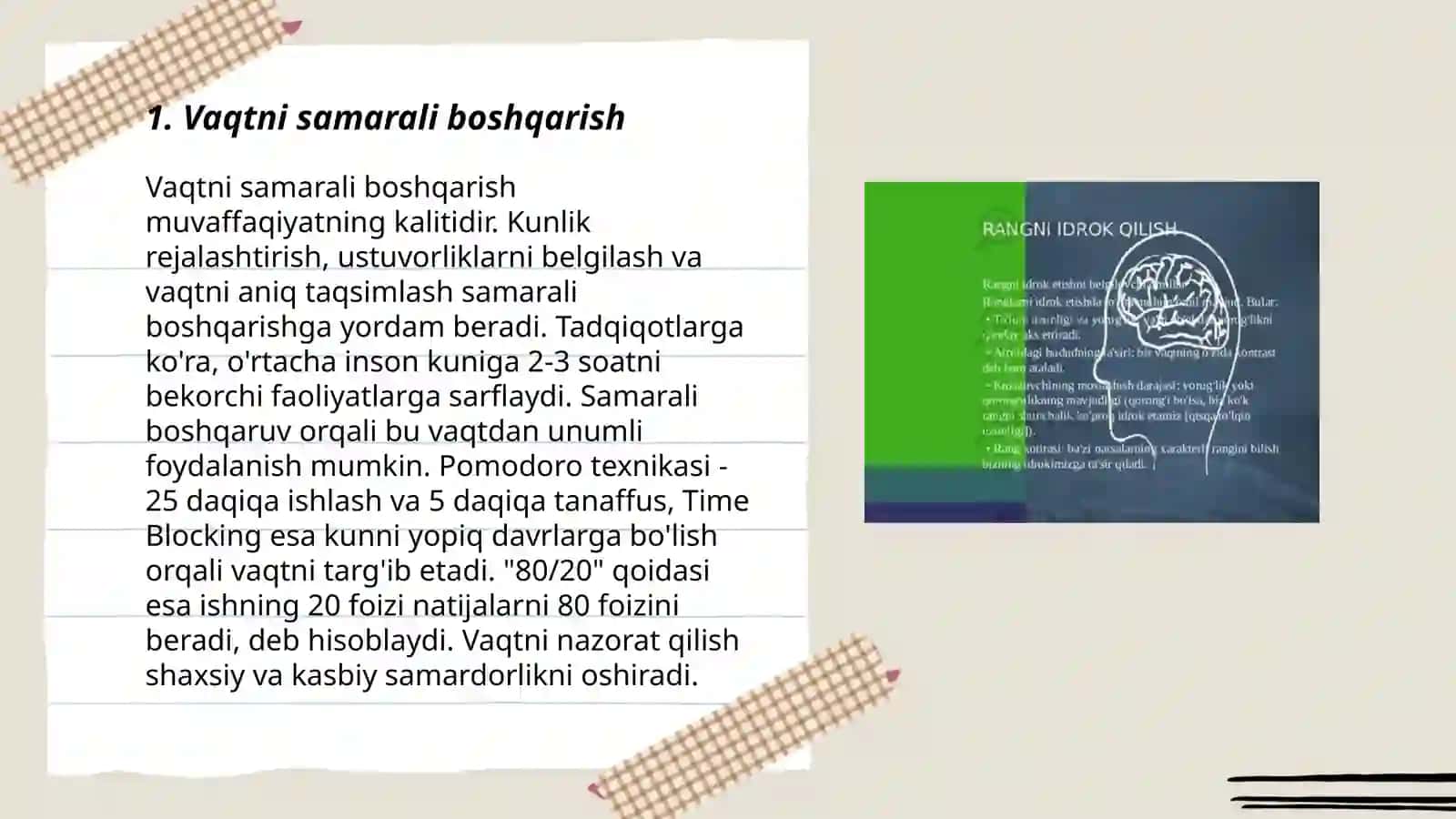 Vaqtni samarali boshqarish 3