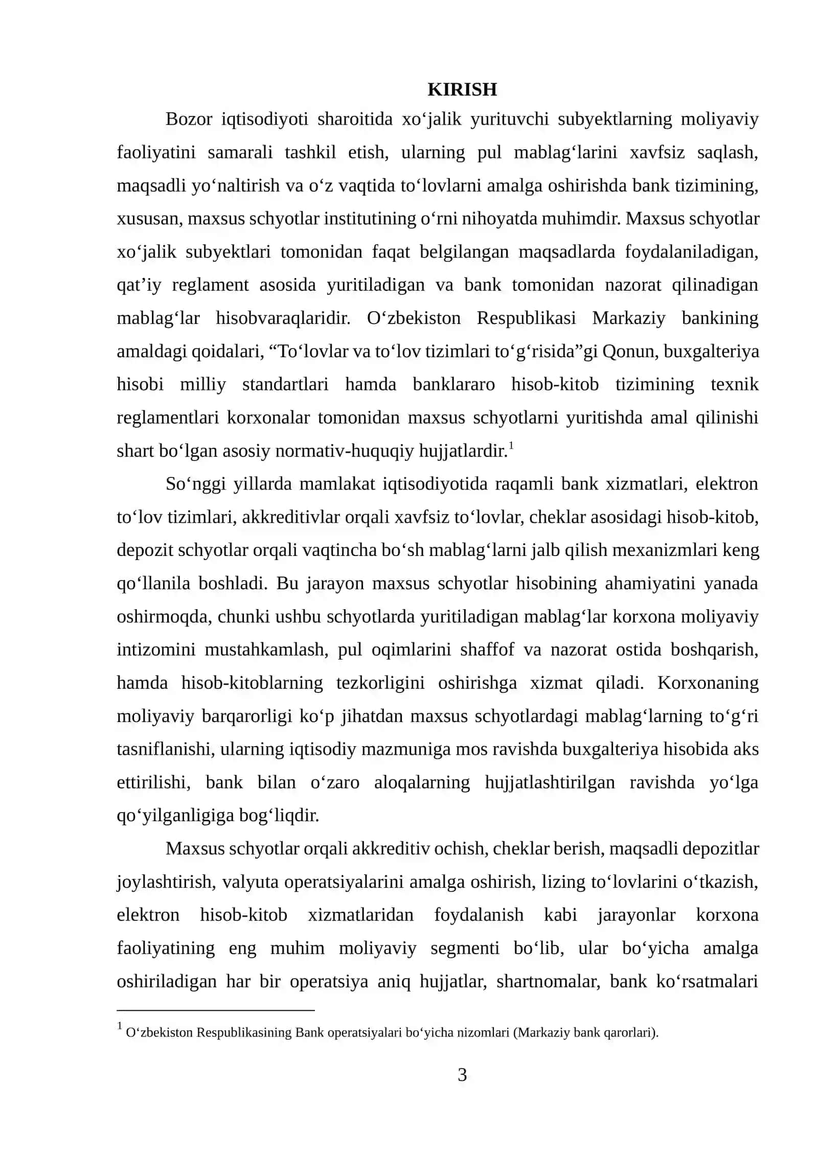 Bankdagi maxsus schetlar hisobi 3