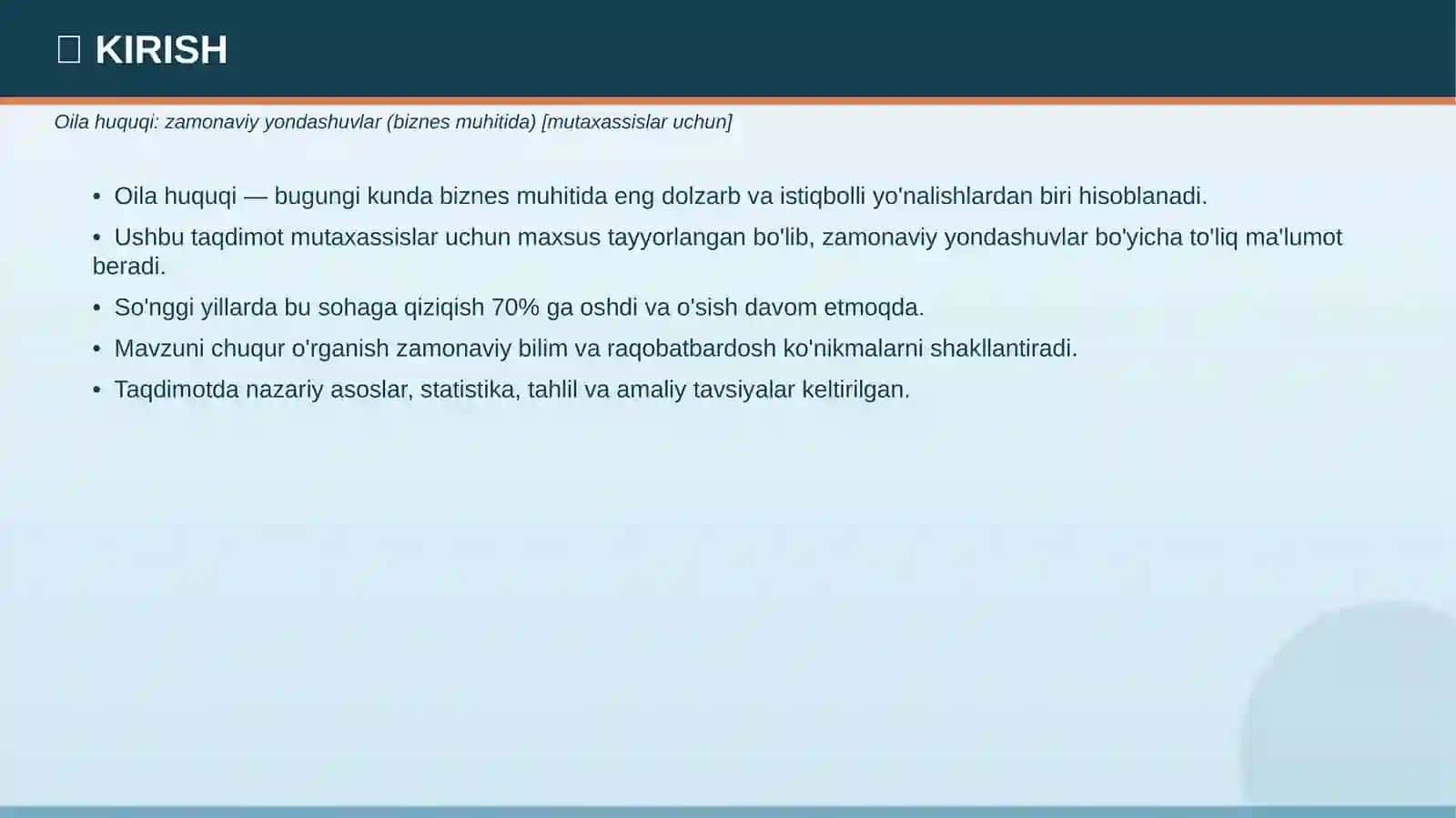 OILA HUQUQI - Zamonaviy yondashuvlar 3