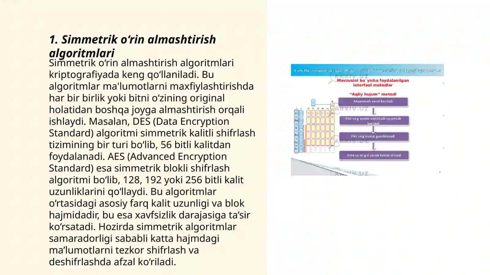 Simmetrik o`rin almashtirish algoritmlari asosida matnni shifrlovchi dastur 3