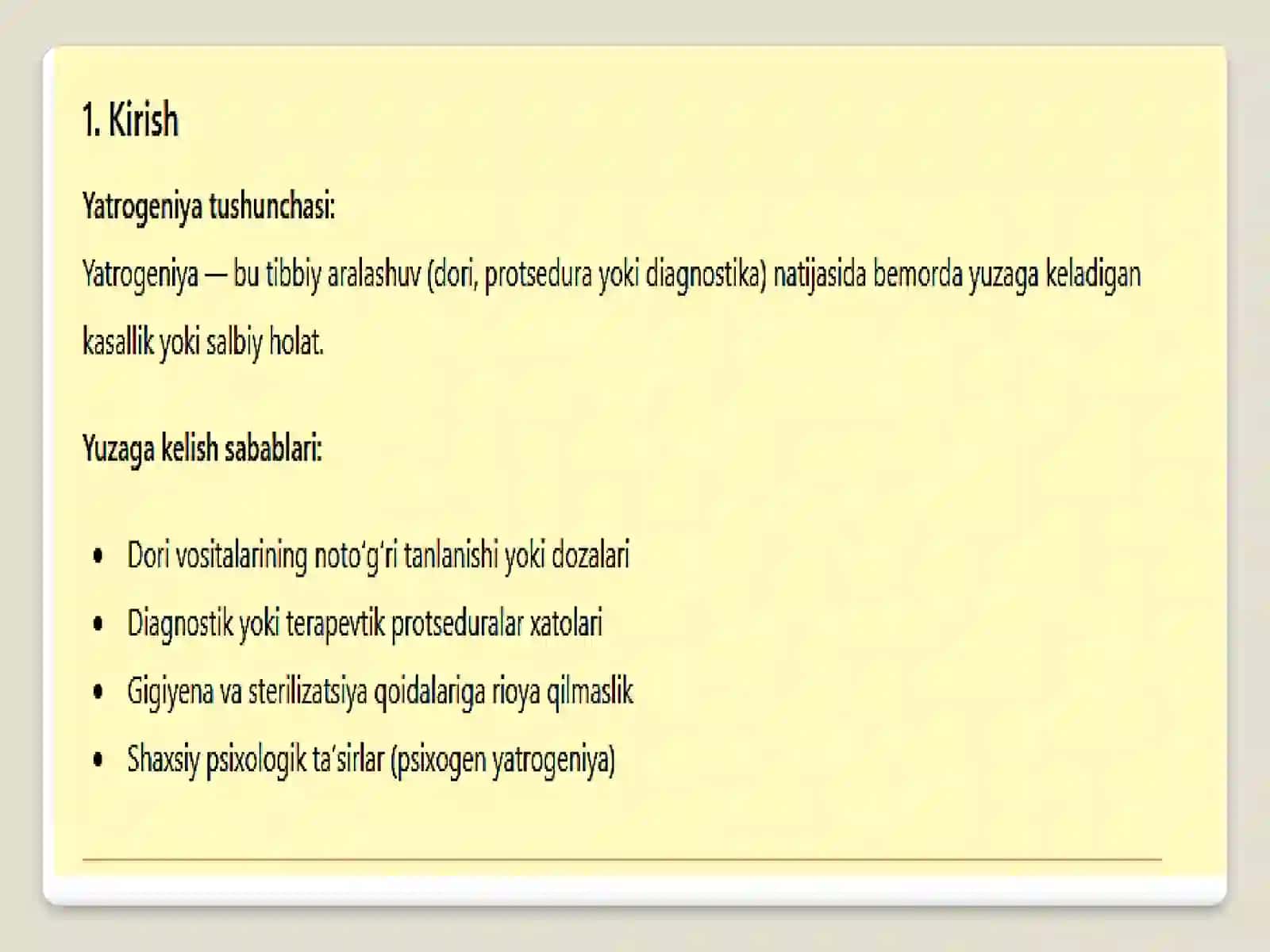 YATROGEN PATOLOGIYALAR. REANIMATSION PATOLOGIYALAR 3