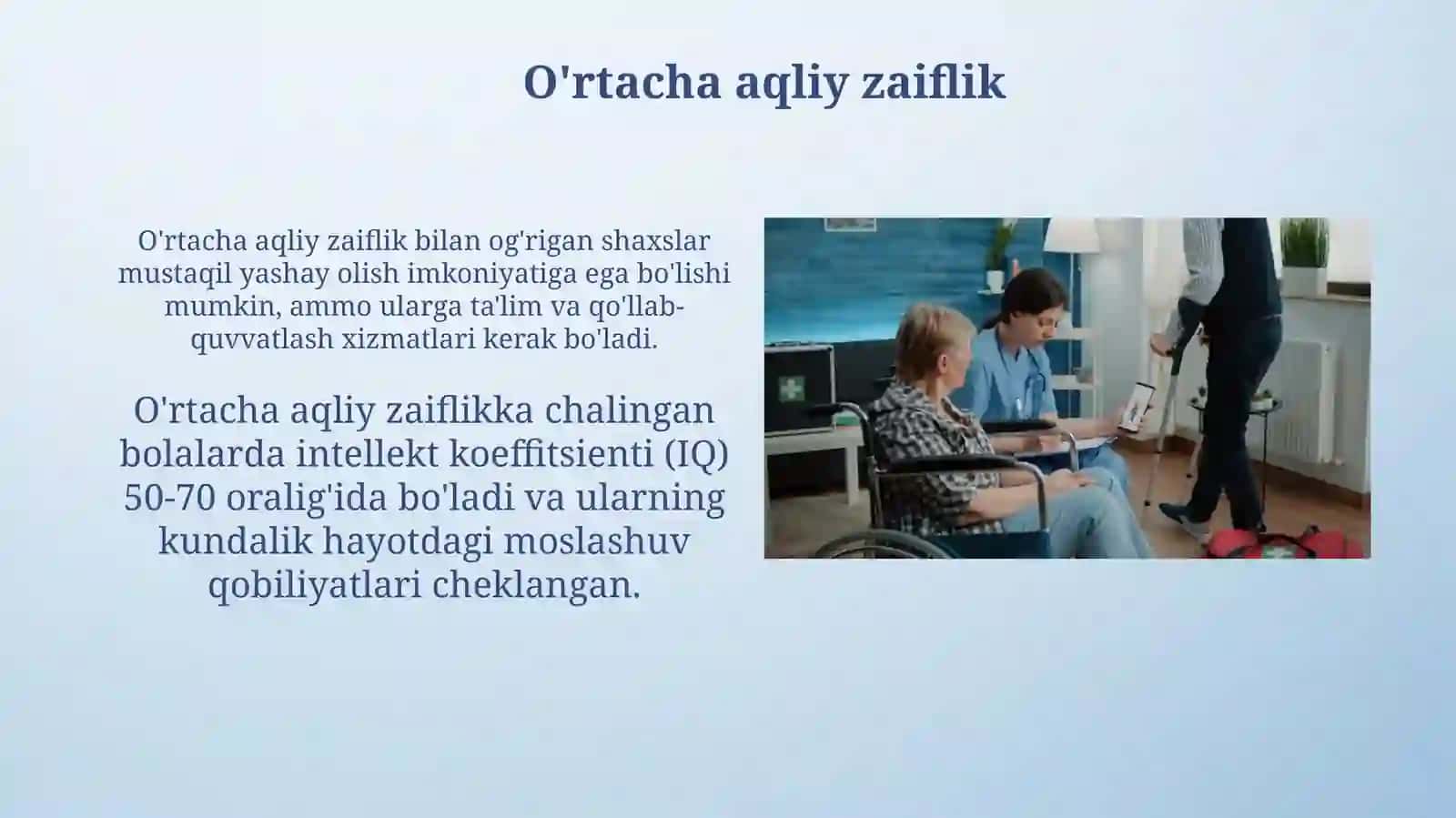 Aqli zaiflikning klinik tavfsifi vadifferensialdiagnostikasi 3