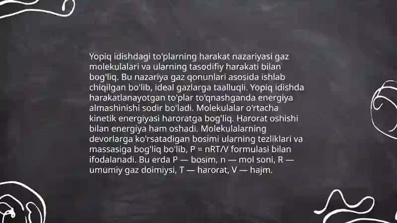 Yopiq idishdagi to'plarning harakatini simulyatsiya qiling 3