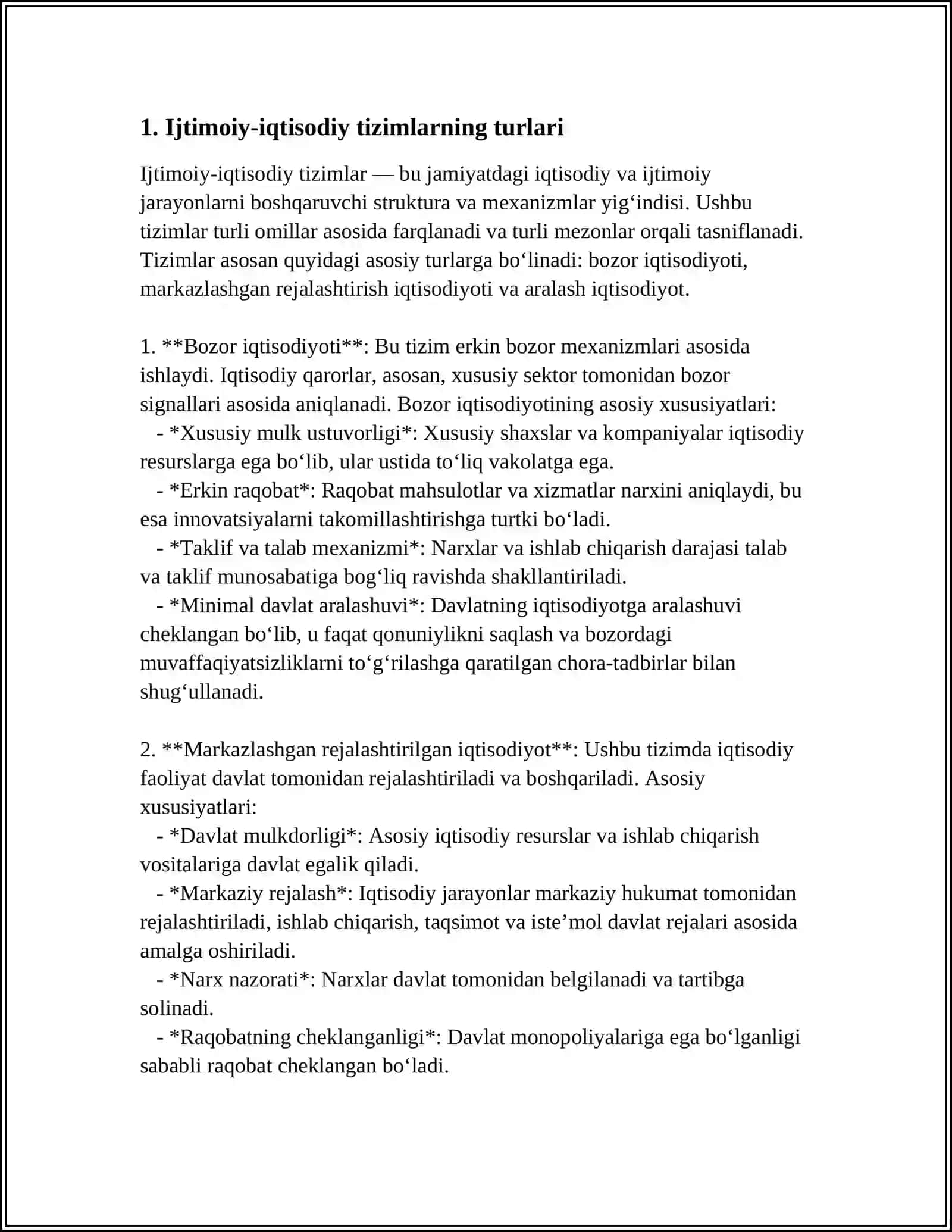 Ijtimoiy-Iqtisodiy Tizlar va Mulkchilik Munosabatlari 3