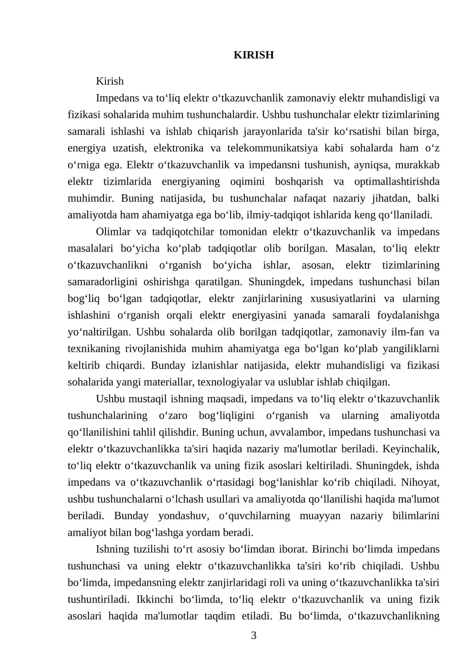 Impedans va to‘liq elektr o‘tkazuvchanlik 3