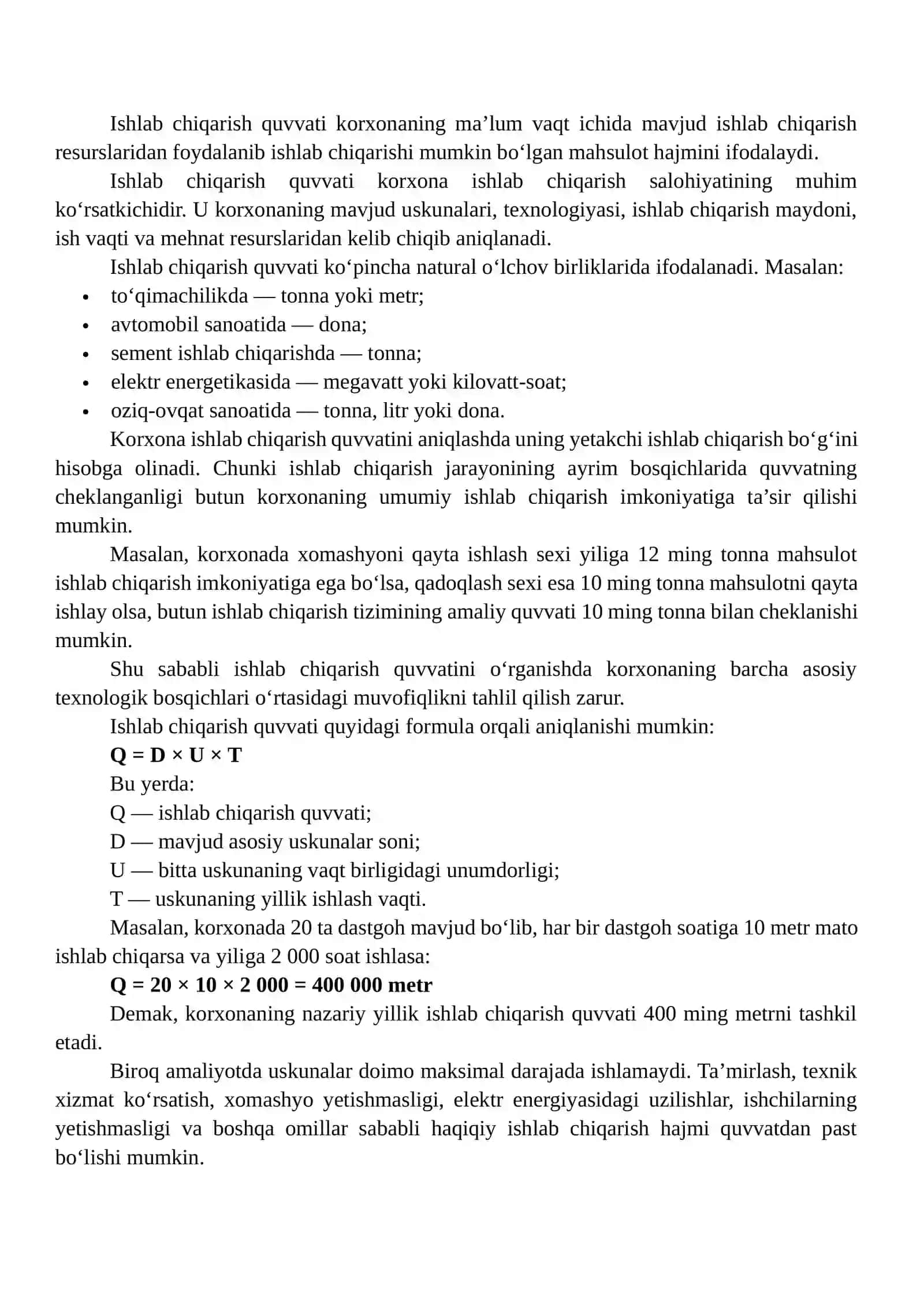 Ishlab Chiqarish Quvvati va Undan Foydalanish Statistik Kuzatish Dasturi 3
