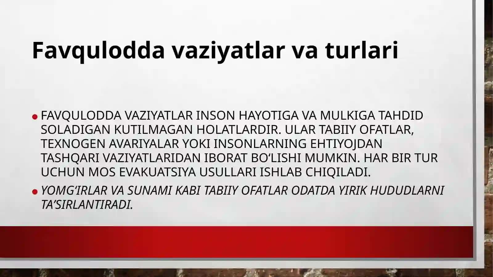 Evakuatsiya Mexanizmlari 3