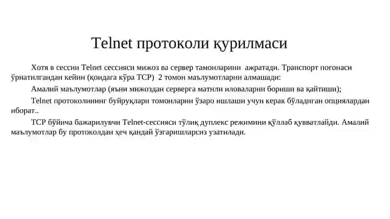 Telnet 3