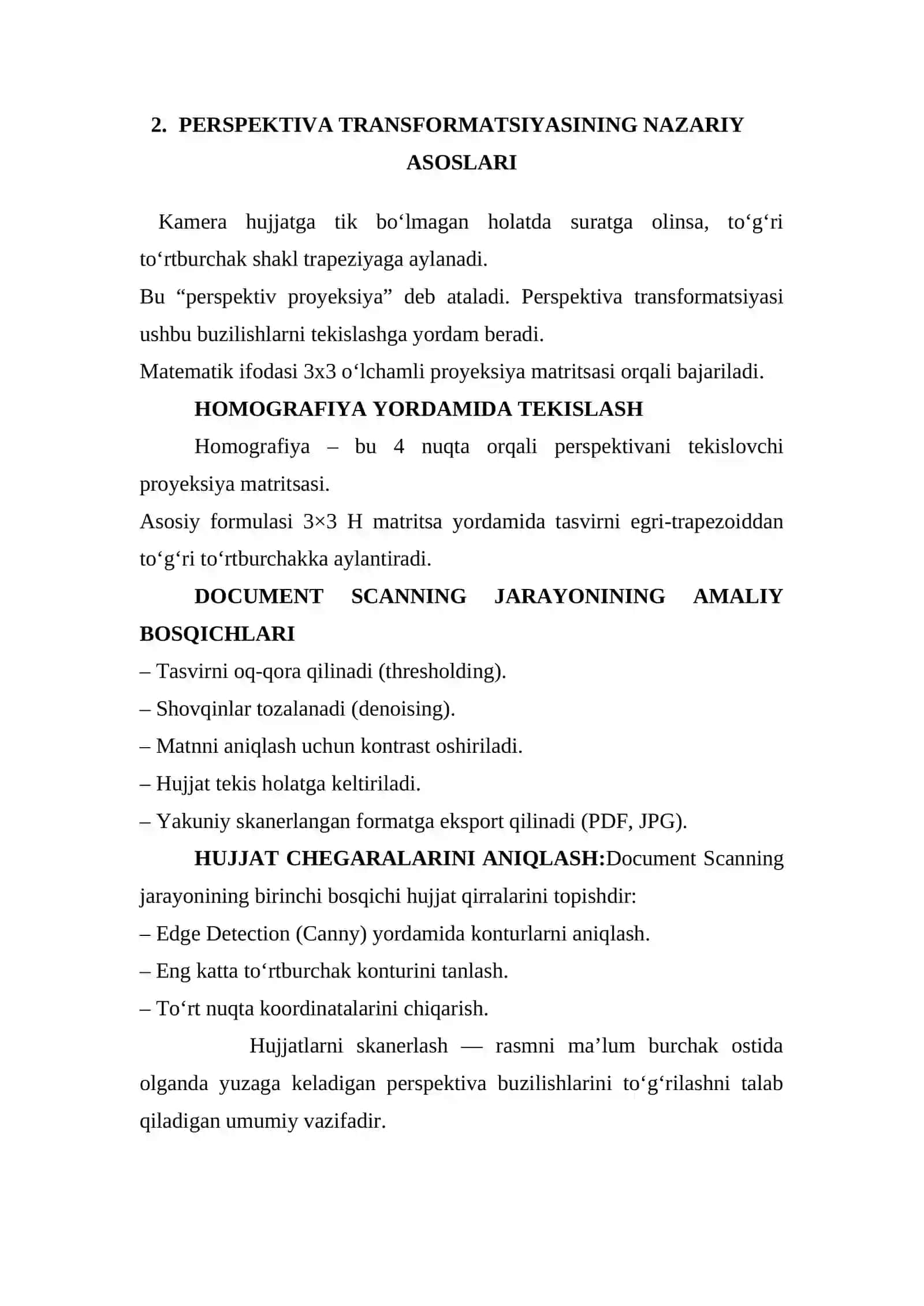 Perspektiva transformatsiyasi (Document Scanning) 3