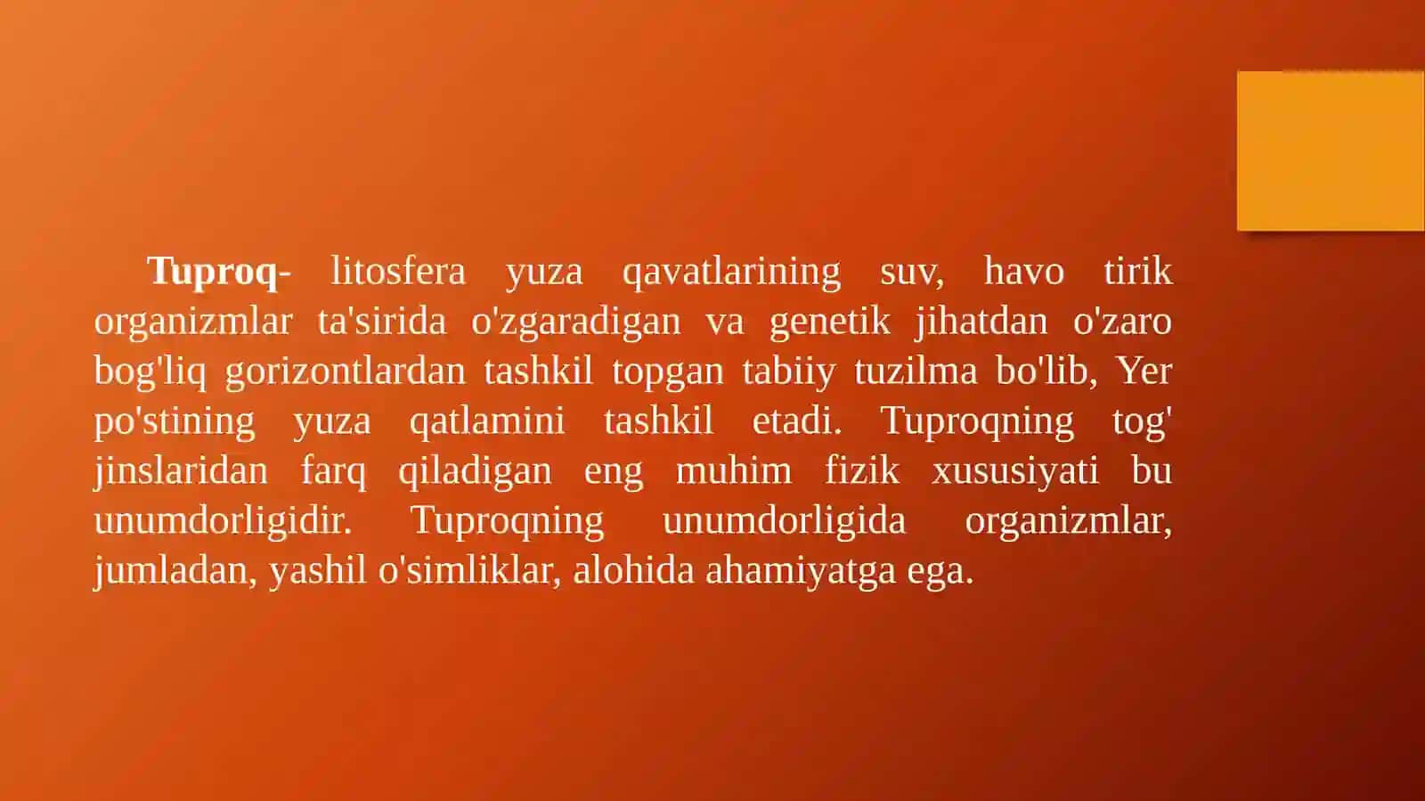 O’zbekiston tuproqlarining mexanik tarkibi. 3
